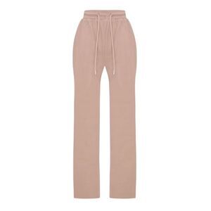 I Saw It First Womens/Ladies Ribbed Wide Leg Sweatpants / Mocha